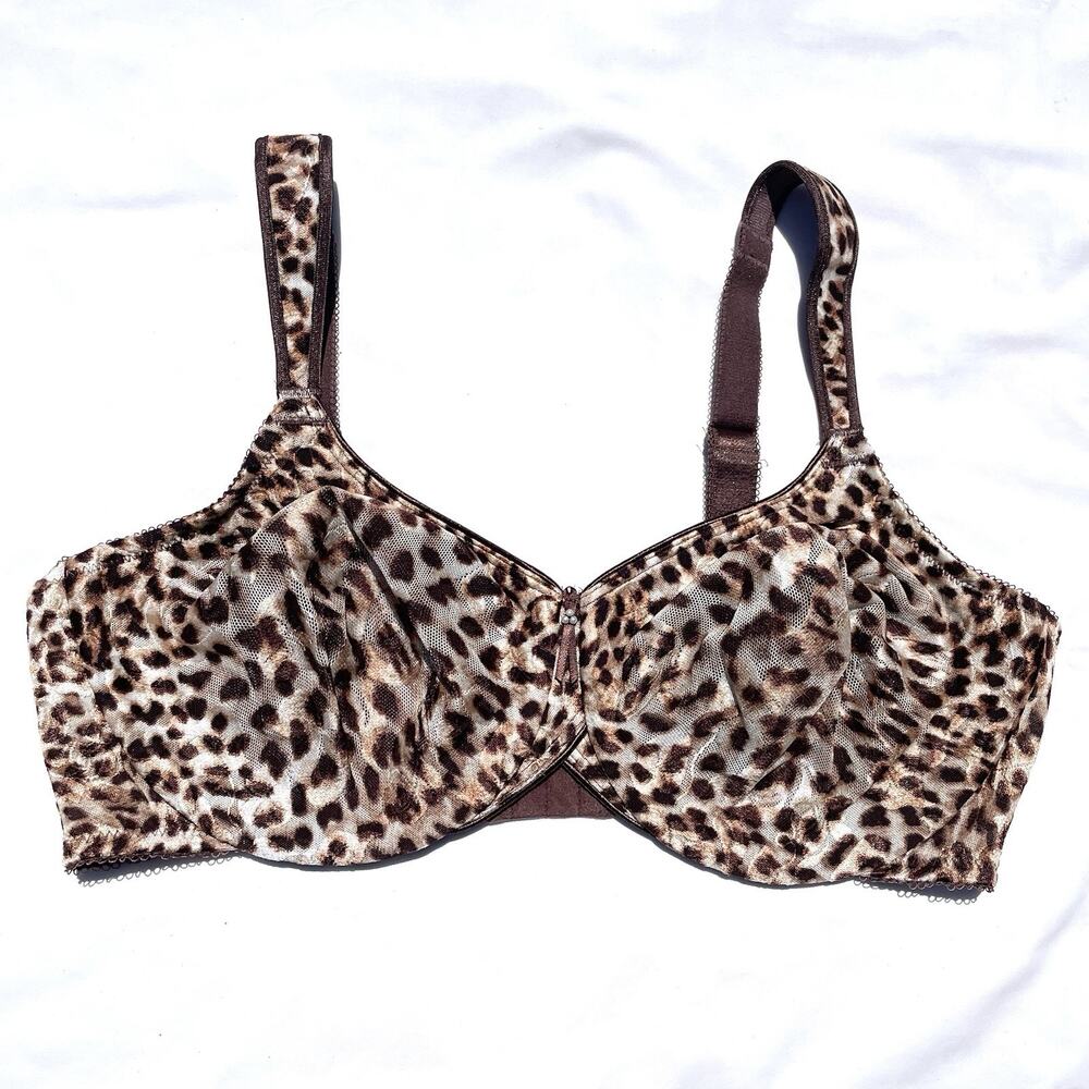 Wacoal Awareness Bra 40D Brown Leopard Print Underwire 855167